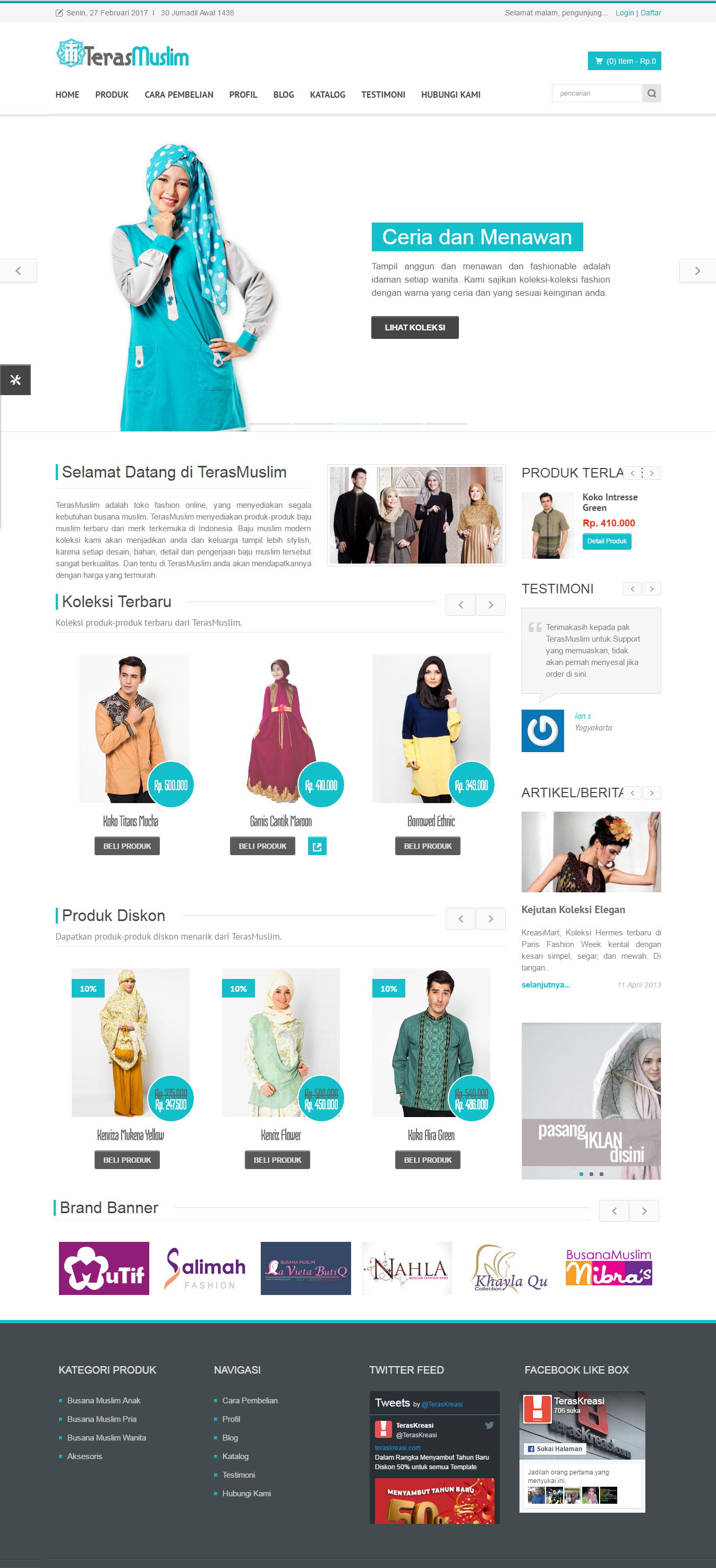 Aplikasi toko online busana muslim Source Code